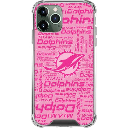 NFL Miami Dolphins - Blast Pink iPhone 12 Pro Clear Case