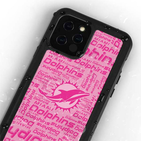 NFL Miami Dolphins - Blast Pink iPhone 12 Pro Waterproof Case