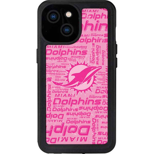 NFL Miami Dolphins - Blast Pink iPhone 13 Mini Waterproof Case