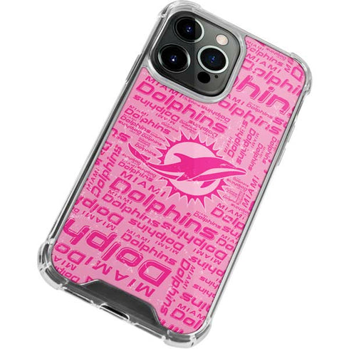 NFL Miami Dolphins - Blast Pink iPhone 13 Pro Clear Case