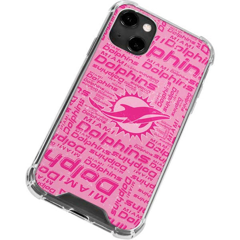 NFL Miami Dolphins - Blast Pink iPhone 14 Clear Case