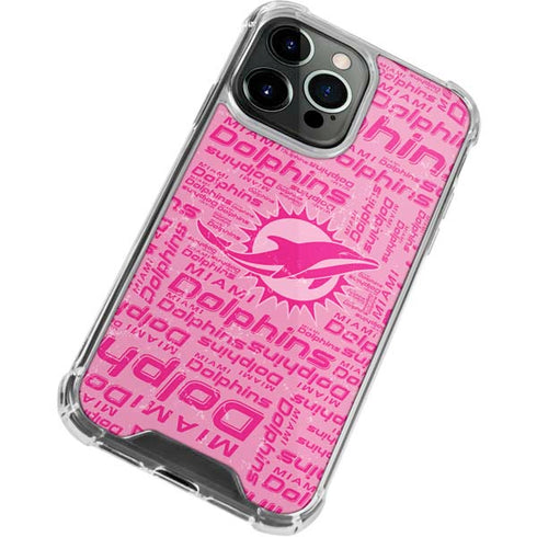 NFL Miami Dolphins - Blast Pink iPhone 14 Pro Max Clear Case