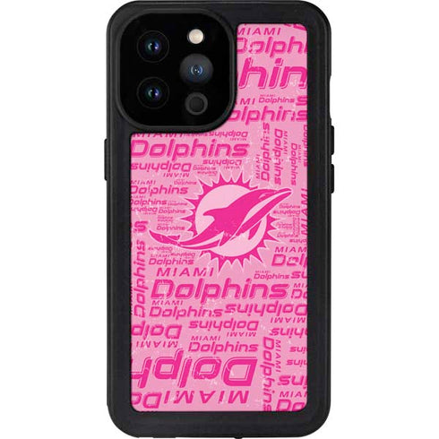NFL Miami Dolphins - Blast Pink iPhone 14 Pro Max Waterproof Case