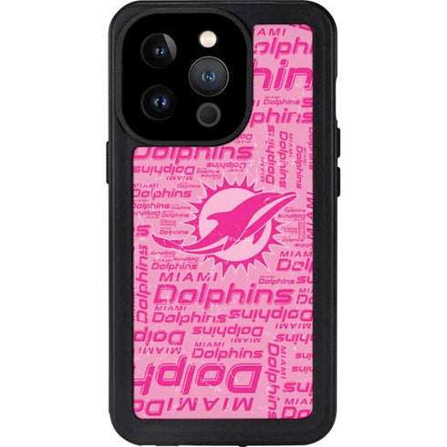 NFL Miami Dolphins - Blast Pink iPhone 14 Pro Waterproof Case