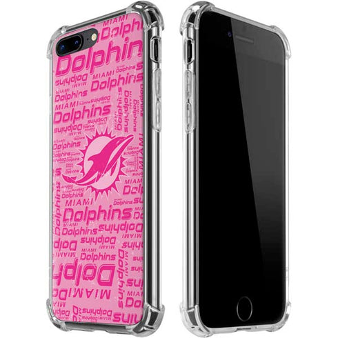 NFL Miami Dolphins - Blast Pink iPhone 7/8 Plus Clear Case