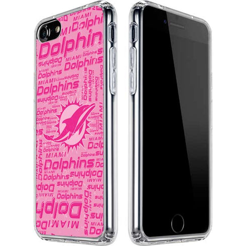 NFL Miami Dolphins - Blast Pink iPhone SE (2nd & 3rd Gen) Clear Case