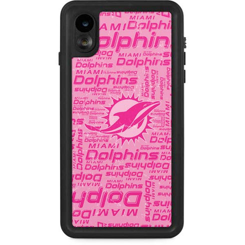 NFL Miami Dolphins - Blast Pink iPhone XR Waterproof Case