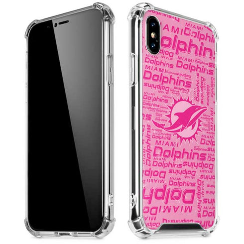 NFL Miami Dolphins - Blast Pink iPhone XS Max Clear Case