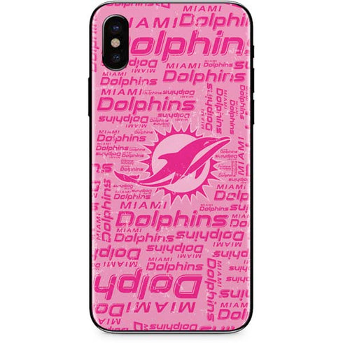 NFL Miami Dolphins - Blast Pink iPhone XS Skin