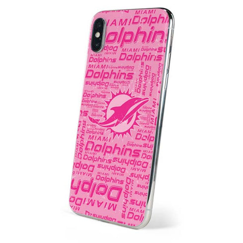 NFL Miami Dolphins - Blast Pink iPhone XS Skin