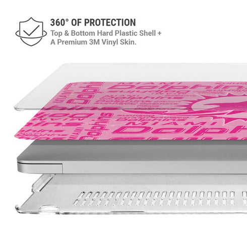 NFL Miami Dolphins - Blast Pink MacBook Pro 13in (2020) Case plus Skin