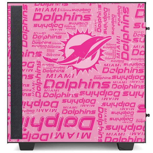 NFL Miami Dolphins - Blast Pink NZXT H510 Compact ATX Mid-Tower Case Skin