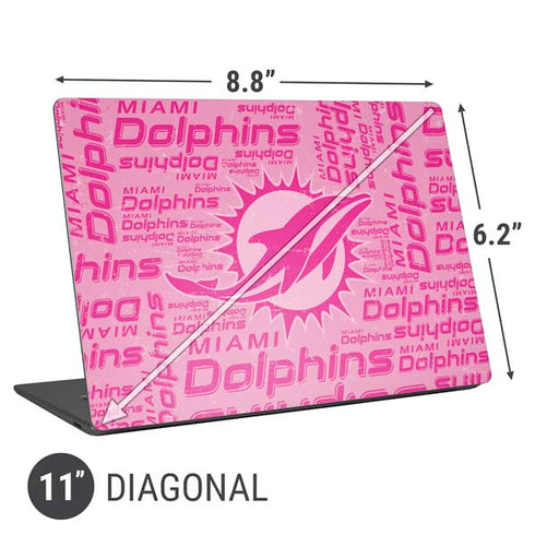 NFL Miami Dolphins - Blast Pink Universal Laptop 11in (8.8 x 6.2in) Skin