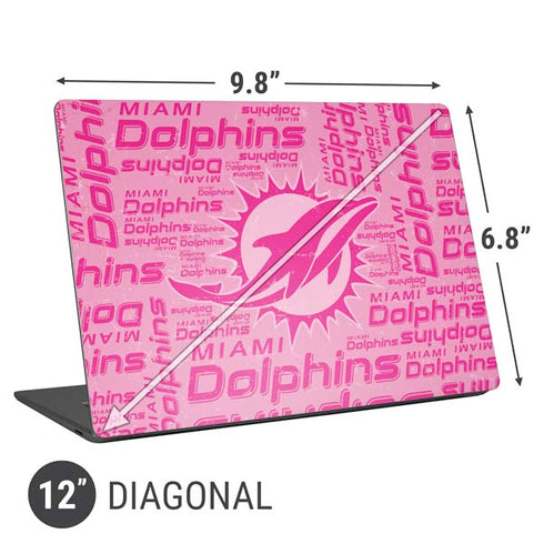 NFL Miami Dolphins - Blast Pink Universal Laptop 12in (9.8 x 6.8in) Skin