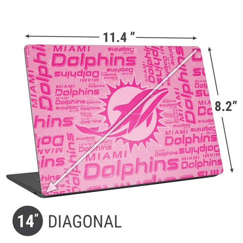 NFL Miami Dolphins - Blast Pink Universal Laptop 14in (11.4 x 8.2in) Skin