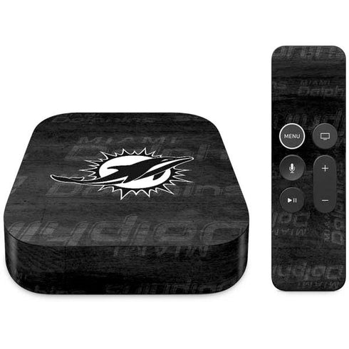NFL Miami Dolphins Black & White Apple TV Skin