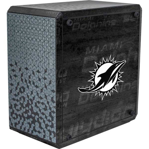 NFL Miami Dolphins Black & White Cooler Master MasterBox Q300L Mini Tower Skin
