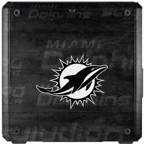 NFL Miami Dolphins Black & White Cooler Master MasterBox Q300L Mini Tower Skin