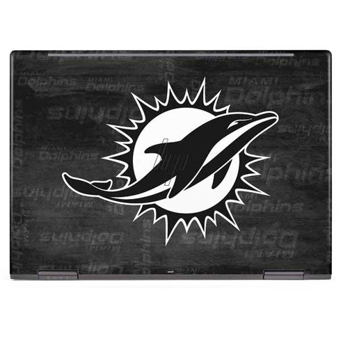 NFL Miami Dolphins Black & White HP Envy Skin