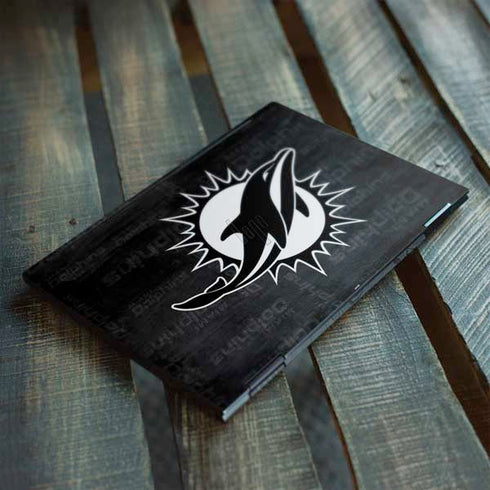 NFL Miami Dolphins Black & White HP Envy Skin