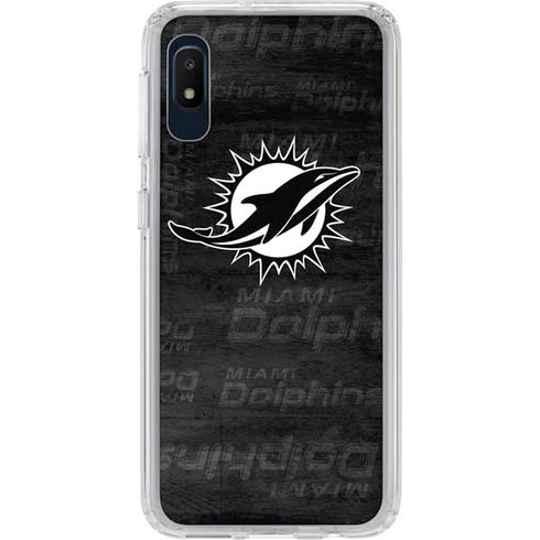 NFL Miami Dolphins Black & White Galaxy A10e Clear Case