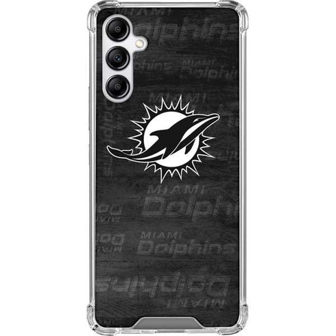 NFL Miami Dolphins Black & White Galaxy A14 5G Clear Case