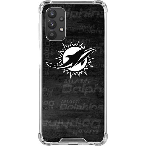 NFL Miami Dolphins Black & White Galaxy A32 5G Clear Case