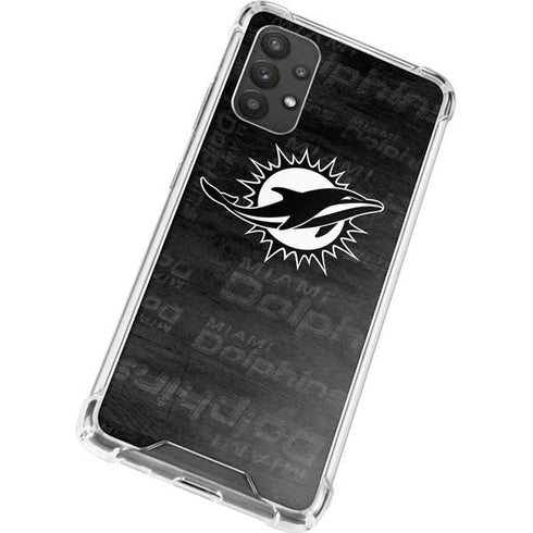 NFL Miami Dolphins Black & White Galaxy A32 5G Clear Case