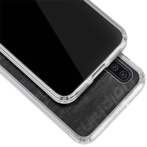 NFL Miami Dolphins Black & White Galaxy A50 Clear Case