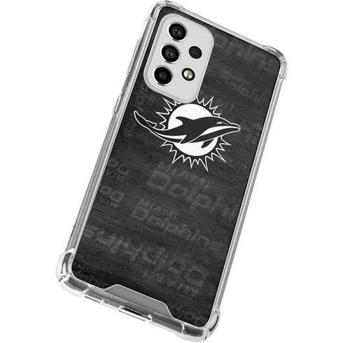 NFL Miami Dolphins Black & White Galaxy A53 5G Clear Case
