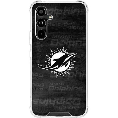 NFL Miami Dolphins Black & White Galaxy A54 5G Clear Case