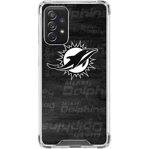NFL Miami Dolphins Black & White Galaxy A72 5G Clear Case