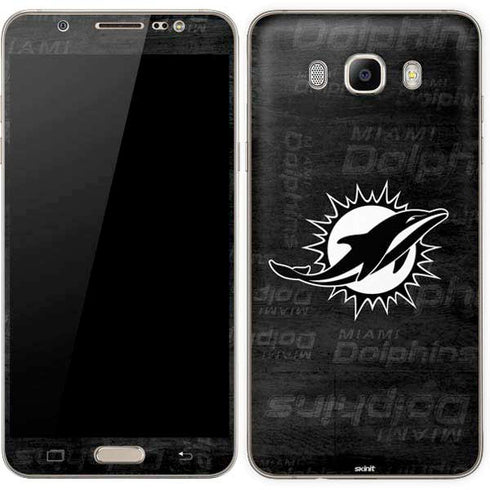 NFL Miami Dolphins Black & White Galaxy J7 Skin