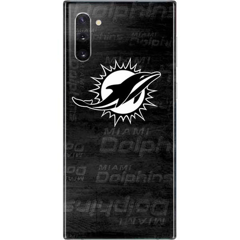 NFL Miami Dolphins Black & White Galaxy Note 10 Skin