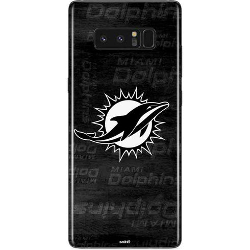NFL Miami Dolphins Black & White Galaxy Note 8 Skin