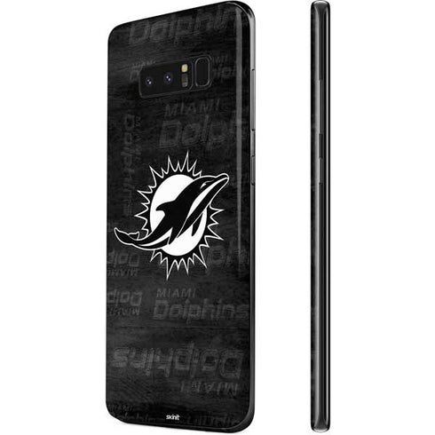 NFL Miami Dolphins Black & White Galaxy Note 8 Skin