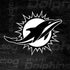 NFL Miami Dolphins Black & White Galaxy Note 8 Skin