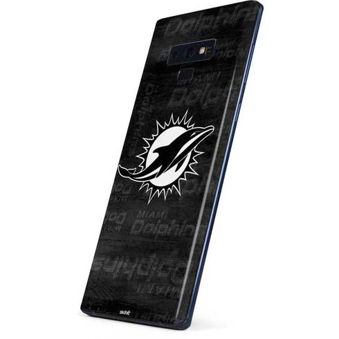 NFL Miami Dolphins Black & White Galaxy Note 9 Skin
