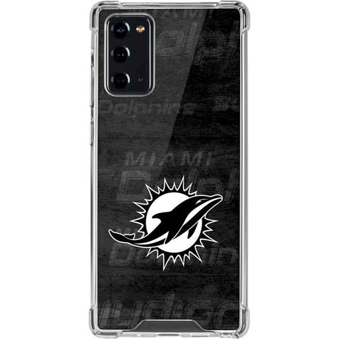 NFL Miami Dolphins Black & White Galaxy Note20 5G Clear Case