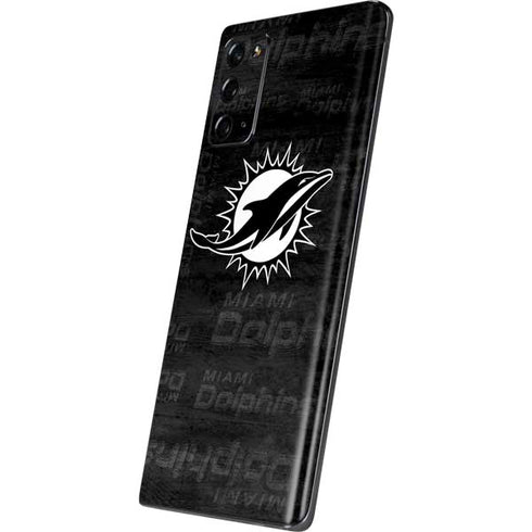NFL Miami Dolphins Black & White Galaxy Note20 5G Skin