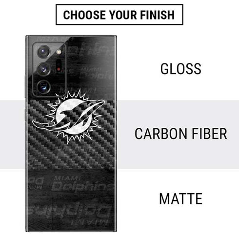 NFL Miami Dolphins Black & White Galaxy Note20 Ultra 5G Skin