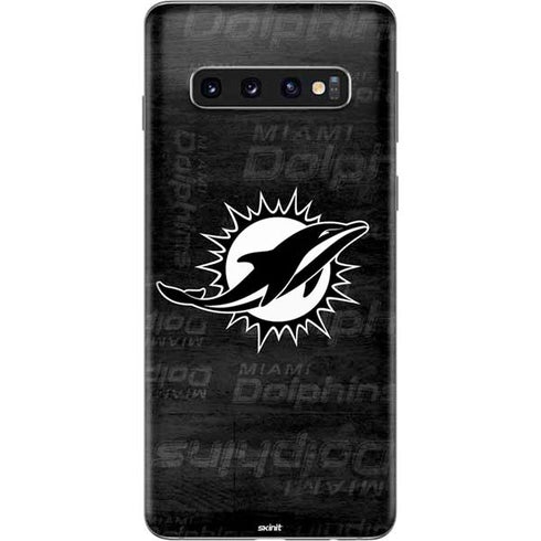 NFL Miami Dolphins Black & White Galaxy S10 Skin