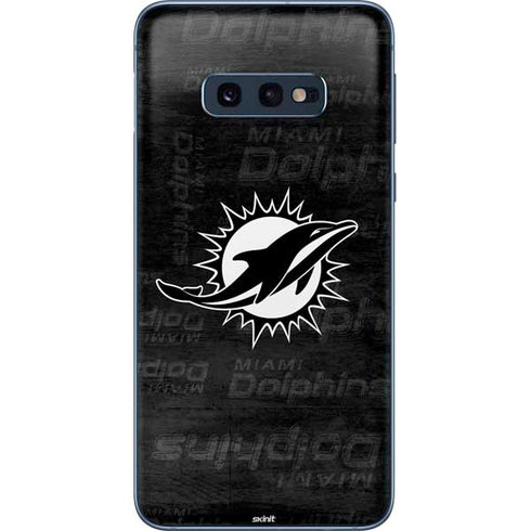 NFL Miami Dolphins Black & White Galaxy S10e Skin