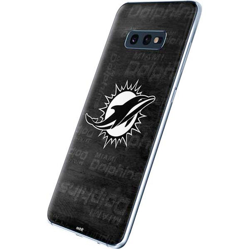 NFL Miami Dolphins Black & White Galaxy S10e Skin