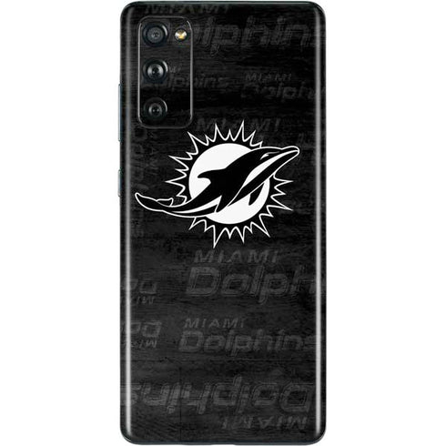 NFL Miami Dolphins Black & White Galaxy S20 Fan Edition Skin