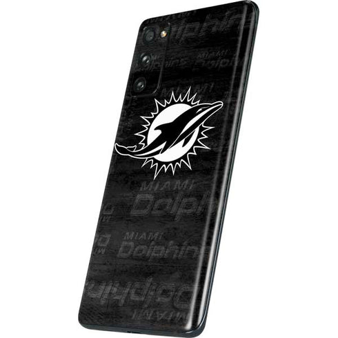 NFL Miami Dolphins Black & White Galaxy S20 Fan Edition Skin