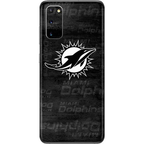 NFL Miami Dolphins Black & White Galaxy S20 Skin