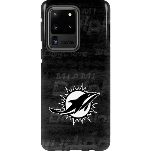 NFL Miami Dolphins Black & White Galaxy S20 Ultra 5G Pro Case