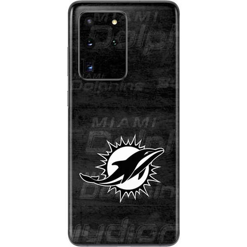 NFL Miami Dolphins Black & White Galaxy S20 Ultra 5G Skin