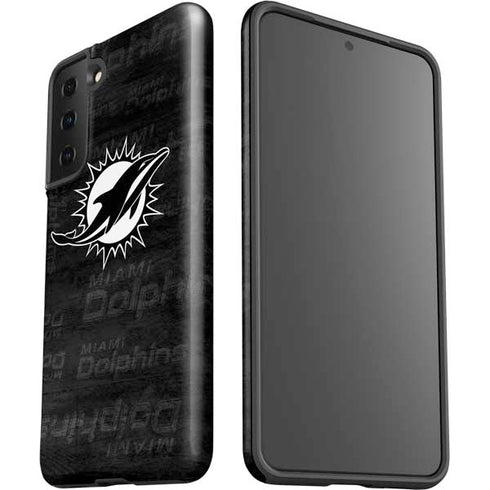NFL Miami Dolphins Black & White Galaxy S21 FE Pro Case
